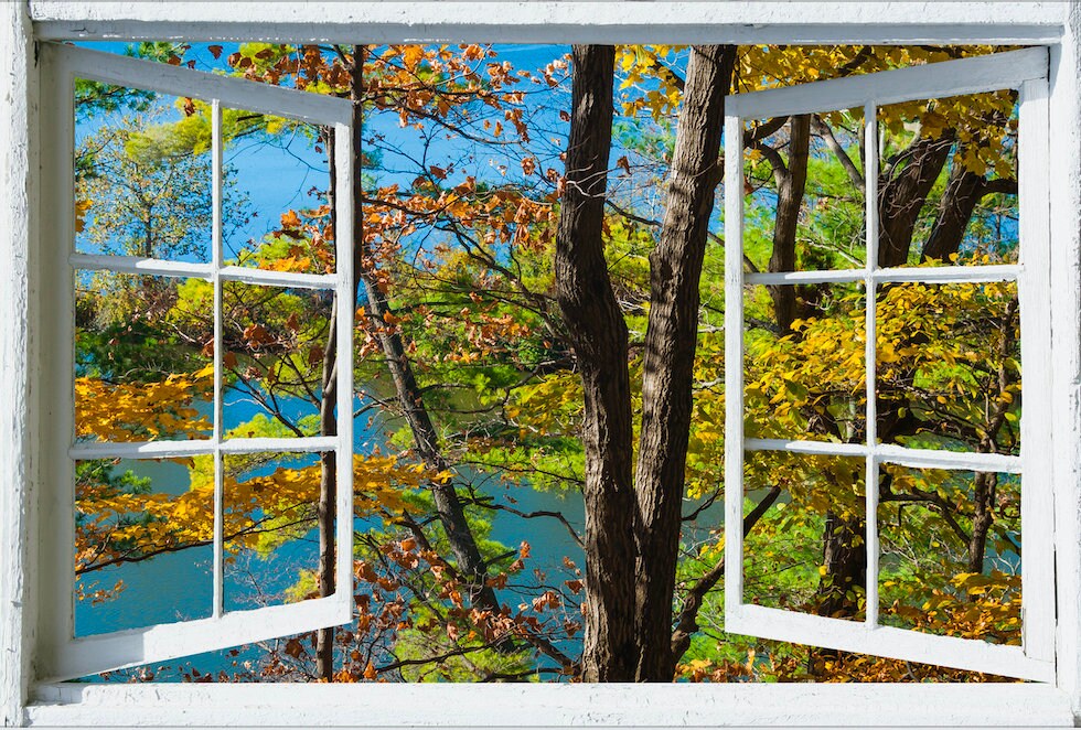 3D Open Window View on Canvas, Landscape Wall Art Printed on Canvas, Large  Canvas Art Print, Ready to Hang, Wedding Gift 
