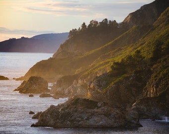 Photo Art by Anna Miller- Golden Haze, Big Sur, California