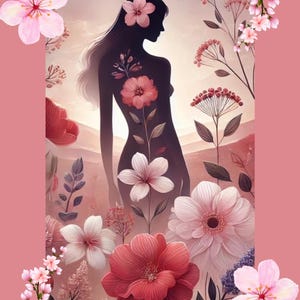 Lot de 6 cartes de voeux romantiques imprimables A5 et A6 | Messages pour les femmes | Carte de fête des mères à téléchargement immédiat, carte de mots d'affirmation
