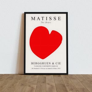 Matisse The Heart 1953 Berggruen & Cie Mid-Century Modern Print Birthday Gift Housewarming print retro