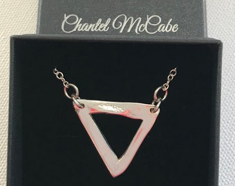 Ready-made "Triangle" necklace with fine silver pendant and sterling silver chain - Perth, Western Australia (22)