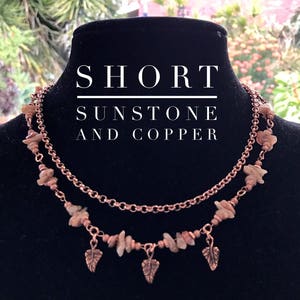 Wear me three ways Adjustable length sunstone and copper necklace, Perth Western Australia image 3
