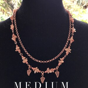 Wear me three ways Adjustable length sunstone and copper necklace, Perth Western Australia image 2