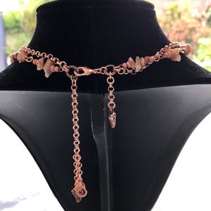 Wear me three ways Adjustable length sunstone and copper necklace, Perth Western Australia image 5