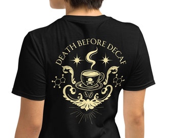 Death Before Decaf - Unisex Heavy Cotton Tee