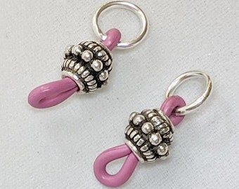 Occhiali da vista Chain Grippers, un paio, Rosa e Argento Occhiali Da vista Holder Loop Collana Parti, Occhiali da lettura Strap, Forlinea