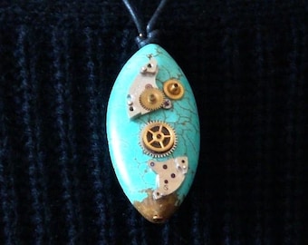 Gioielli micro-meccanici turchesi post apocalittici