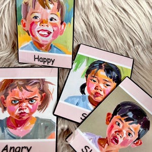 Emotion flashcards with real children photos feeling cards Montessori emotions for toddlers calm corner for kids gift for homeschool toddler