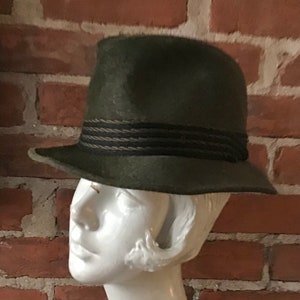 1940s German Lembert Olive Felted Fur Fedora image 5