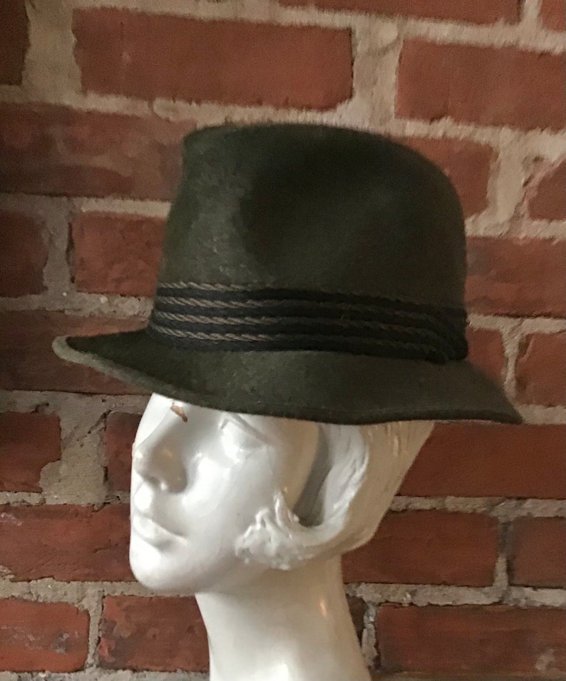 1940s German Lembert Olive Felted Fur Fedora image 5