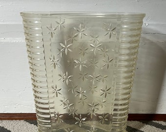 Mid Century Modern Lucite Waste Basket/Hollywood Regency Glam