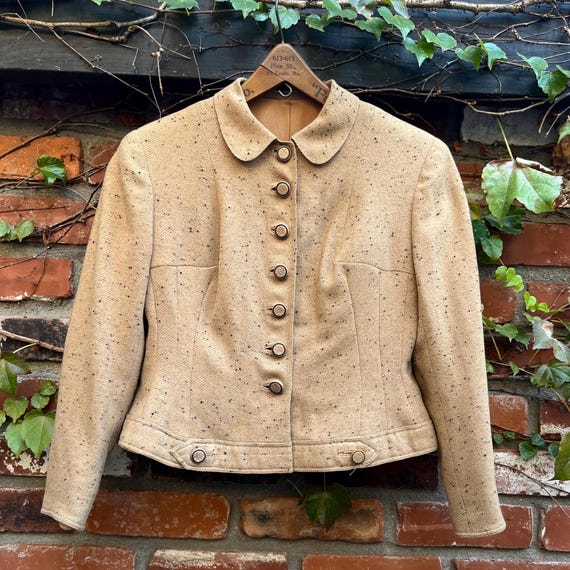 1940s Men's Wool Tweed Winter Coat