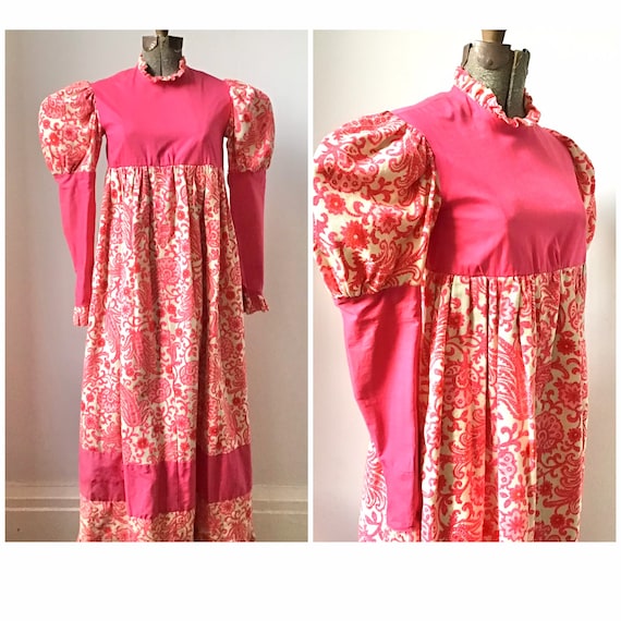 1960s Isabetta Renaissance Style Maxi Dress - image 1