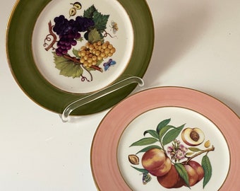 Set of Italian Fruit Decorated Plates