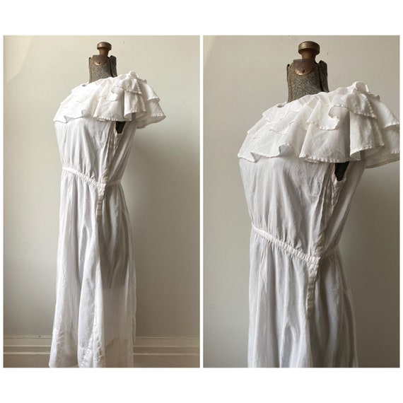 1940s 1950s Idyll Ruffled Dress - image 1