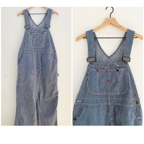 1960s 1970s Big Mac Engineer Stripe Denim Overalls, 36 Waist - Etsy