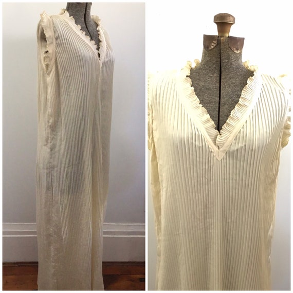1980s Zandra Rhodes Fortuny style Grecian Dress