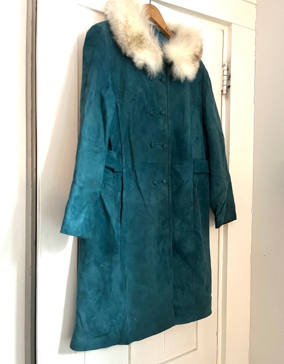 1960s Blue Suede Coat