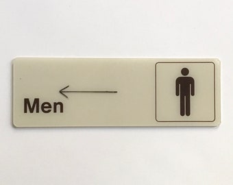 Vintage Men’s Acrylic Toilet Sign