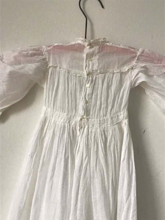 Early 20th Century Cotton Voile Christening Dress - image 5