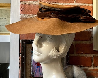 Victorian Wide Brim Felt Hat