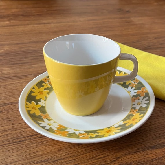 Vintage Mikasa Cera-stone Fresca Saucer and Mikasa Yellow Cup - Etsy