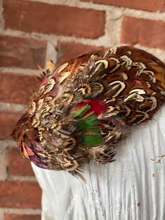 1950s French Room Pheasant Feather Topper - image 9