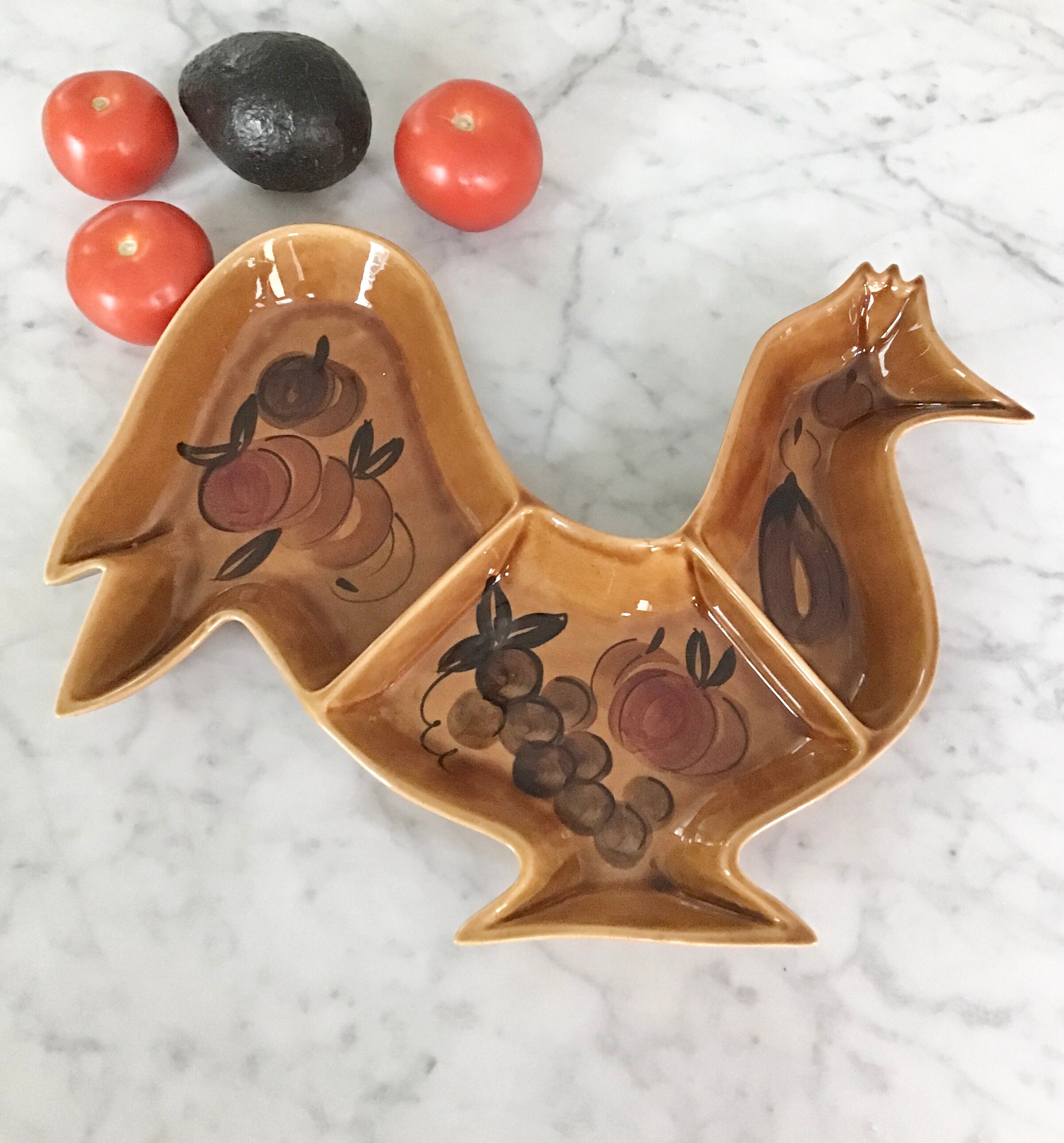 1960年代 1970年代 陶器製 雄鶏のカナッペ皿 - Etsy 日本