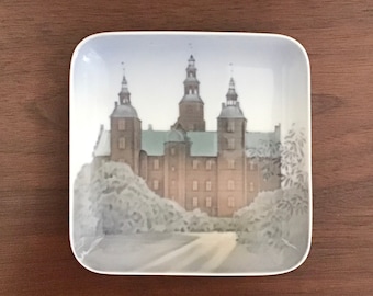 1950s Bing & Grondahl Porcelain Pin Tray/Danish Castle Tray