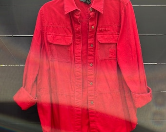 Ralph Lauren Red Cotton Safari Shirt