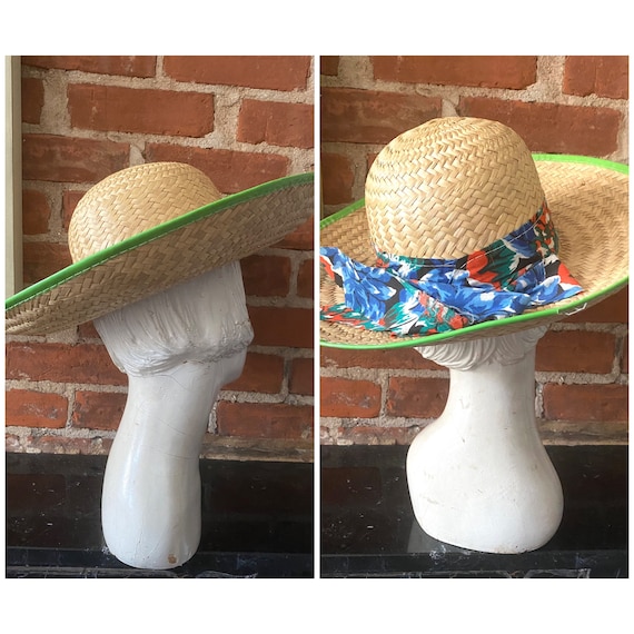 HEAD HEAD HEAD  Brim Straw Hat With Patterned Band Signatures Straw Hat Floral Band String Neck Tie Brim to  main image 2