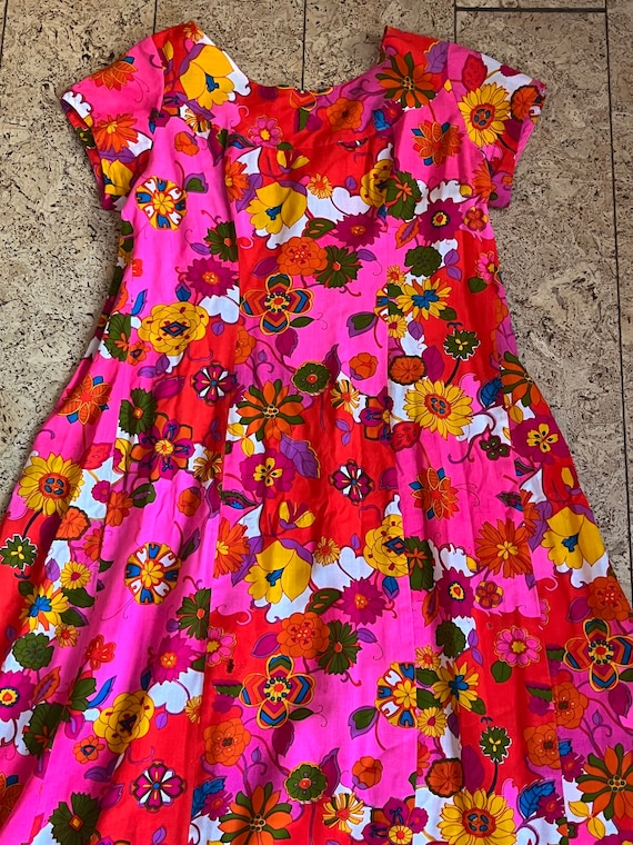 Mod Tropical Floral Cotton Maxi Dress - image 7