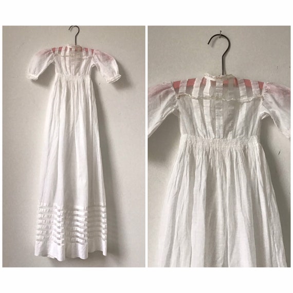 Early 20th Century Cotton Voile Christening Dress - image 1