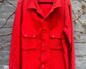 1940s 1950s Boy Scouts Wool Shirt Jacket