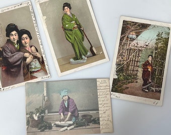 1905 Handcolored Postcards from Japan