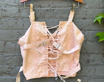 Vintage Peach Cotton Corset