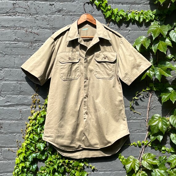 1950s 1960s Army Issue Khaki Shirt/u.s. Military/vietnam War - Etsy