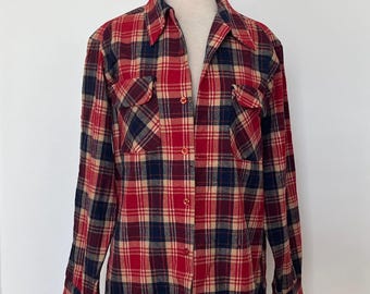 Vintage Pendleton Menswear Wool Plaid Shirt Size M
