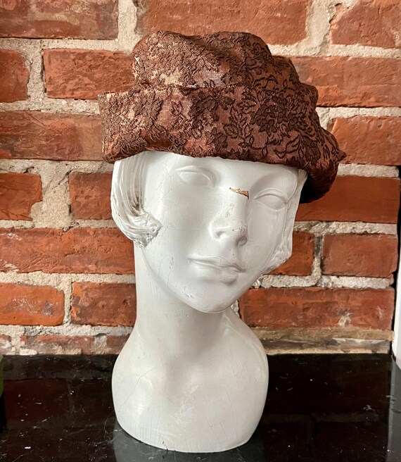 1950s Damask Turban - image 4