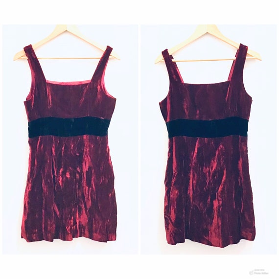 Vintage Bebe Velvet Mini Dress - image 2