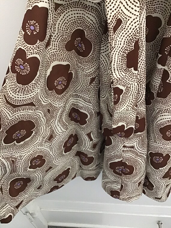 1960s Flower Power Polyester Dress - image 6