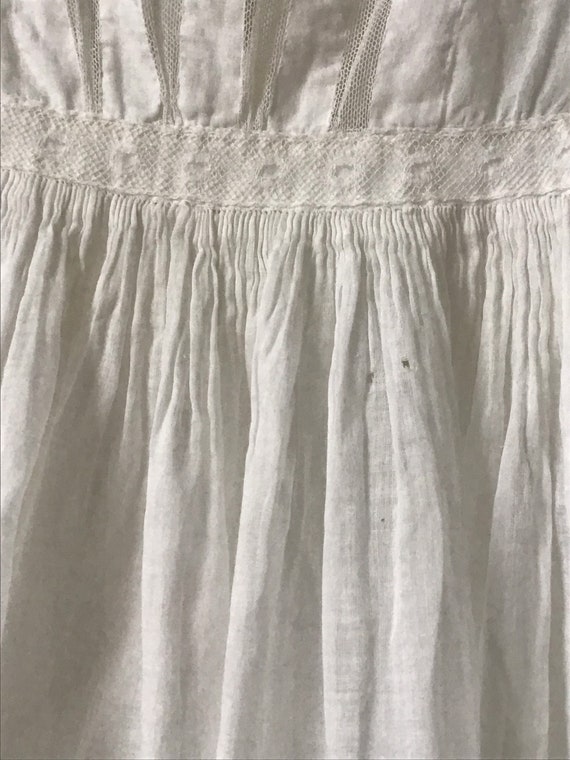 Early 20th Century Cotton Voile Christening Dress - image 6