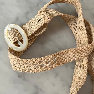 Macrame Mother of Pearl Belt - Etsy display picture 2