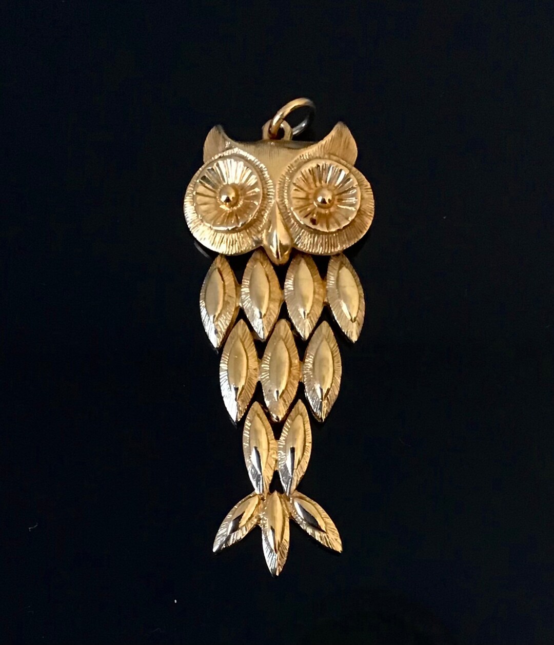 Colgante de búho reticulado de la década de 1970 - Etsy España