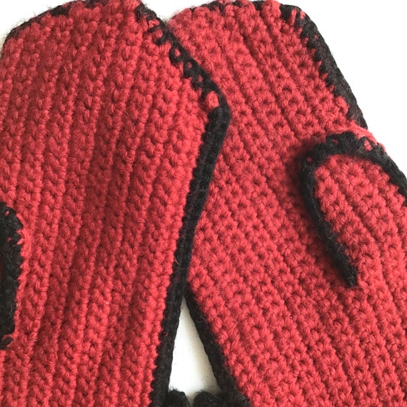 1900s Handknit Mittens - image 8