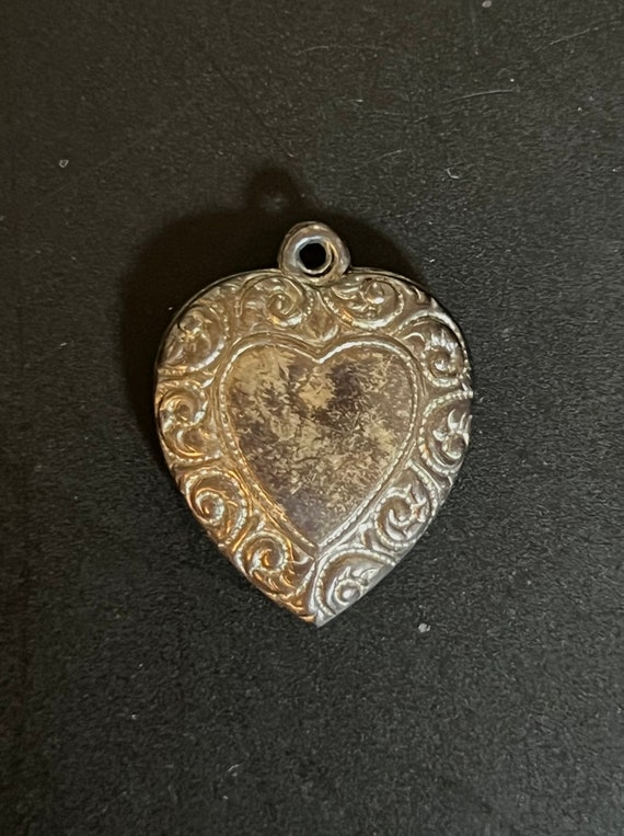 Antique Sterling Silver Heart Pendant