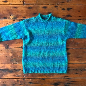 Vintage Ombré Mohair Mischung Pullover Sweater/Mod