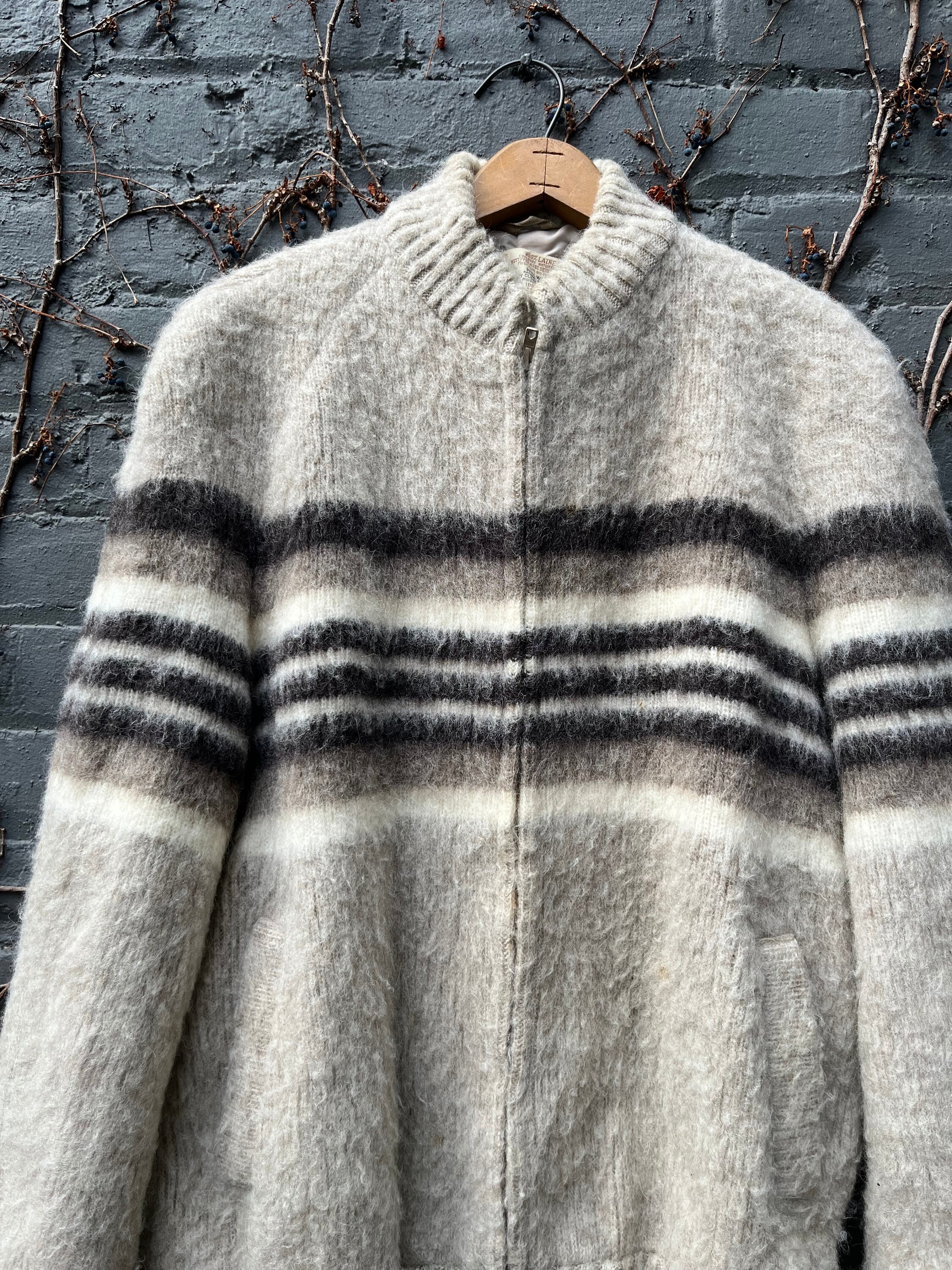 Vintage Hilda Ltd. Icelandic Wool Bomber Jacket Mens L Etsy