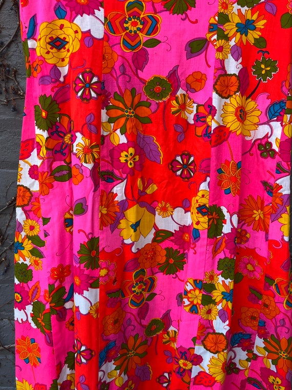Mod Tropical Floral Cotton Maxi Dress - image 2