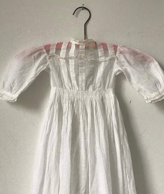 Early 20th Century Cotton Voile Christening Dress - image 3